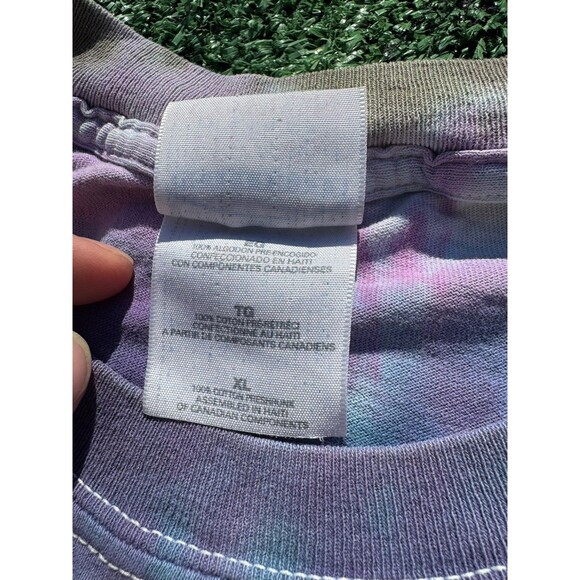 Vintage 1995 Jerry Garcia Purple Tie Dye Size Large T-Shirt XL Grateful Dead - Picture 7 of 13